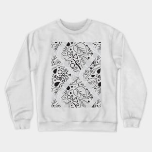 Leaf Doodle Seamless Surface Pattern Design Crewneck Sweatshirt